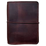 Travelers - Custodia per notebook con tasche interne, scomparti per carte di credito e portapenne, formato passaporto, colore: Marrone scuro