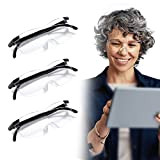 TSHAOUN 3 Pack occhiali di ingrandimentoal 160% lettura lente d'ingrandimento anti luce blu per gli anziani, lente d'ingrandimento a mani ...