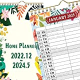 Tuloka Home Planner Calendario familiare 2022, Agenda mensile 2022 con 3 colonne, Calendario da gennaio a dicembre, Regalo di Capodanno