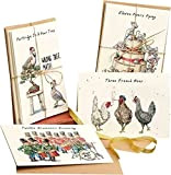 Twelve Days Of Christmas Card Set,12 Pack Quirky Funny Christmas Cards Card with Your Custom Message and Envelopes,Christmas Countdown Gift ...