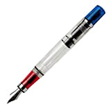 Twsbi Diamond 580 RBT - Penna stilografica trasparente, blu/rosso, M7446070 - M