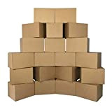 uBoxes - Confezione di scatole per movimentazione, piccole e medie dimensioni, confezione da 18