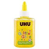 UHU Glitter Glue Bottle 88,5ml giallo