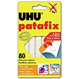 UHU Patafix 41710 - Gomma adesiva removibile, Bianco, confezione da 80 gommini