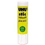 UHU Stic Glue Stick Solid Washable Non-toxic 21g Ref 45611 [Pack 12]