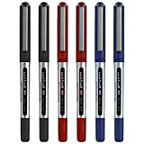 Uni-ball Eye Micro Ub-150 - Penna a inchiostro gel, 0,5 mm, confezione da 6-2 pezzi, 2 blu, 2 x rosso