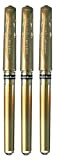 Uni Ball Gold Signo Pen Broad Metallic Gel Ink Roller Metal punta 1 mm tratto 0,65 mm larghezza con impugnatura ...