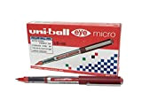 Uni-Ball UB-150 Eye Micro - Penna a sfera a punta fine, confezione da 12, colore rosso