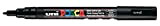 Uni Posca PC-3M Black Colour Paint Marker Pen 1.5mm Fine Bullet Nib Writes On Any Surface Plastic Glass Wood Fabric ...