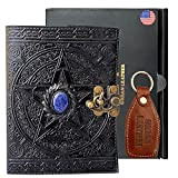 Urban Leather Lapis Pentagramma Pentacolo Star Journal per uomini e donne in cui scrivere, Grimoire Wiccan Pagan Witchcraft Book of ...
