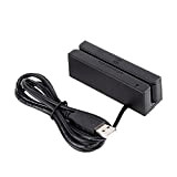 USB MSR90 3 pistes Hi-Co Magnetic Stripe Swiped Bi-directionally Card Credit Card Swi-pe Reader, Plug and Play Device, Suit for ...