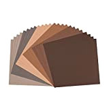 Vaessen Creative-Cartoncino Decorativo per Scrapbooking, Firenze-Tela, di Carta, Colore: Marrone, 216 g, 12 x 12 cm