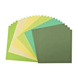 Vaessen Creative, Florence - Blocco di Carta e cartoncino per Decorazione, Verde, 30,5 x 30,5 cm, 24 Fogli