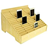 Valink - Portapenne in legno con griglia multipla per la gestione del telefono cellulare, organizer per ufficio, classe, casa, porta ...