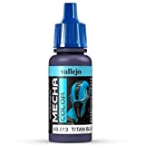 Vallejo Mecha Color - Colore Acrilico a Base d'Acqua per Aerografo, 17 ml, Blu (Titan Blue)