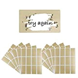 VINFUTUR 10 Fogli 120 pz Gratta e Vinci Adesivo Etichette Scratch Sticker per Regalo Biglietto Fai da Te Oro