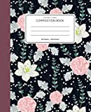 Vintage flower Composition book: 100 sheet wide ruled (Notebook for women, girls, teen): Volume 14