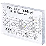 VKTY Tavola periodica con elementi reali all'interno, 6 x 4,5 cm acrilico tavola periodica di elementi chimici, 3D tavola periodica ...