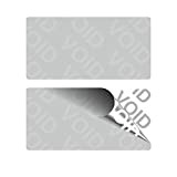 VOID - Etichette di sicurezza su rotolo, 28 x 14 mm, 1000 pezzi, colore: Argento