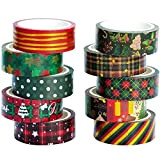 Washi Tape Set 10 Rotoli Natale Tape decorative colorati Masking Tape Set Nastri Washi mascheratura per decoratori fai da te ...