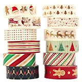 Washi Tape Set 12 Rotoli Natale Tape decorative colorati japanese Washi Tape Set Nastri Washi mascheratura per decoratori fai da ...