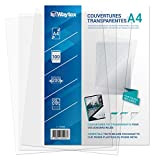 Waytex 78280-Confezione da 100 copertine per rilegature, in PVC, formato A4, trasparente