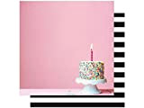 Webster's Pages Make A Wish-Double Sided Cardstock 12"x 12""-Eat Cake (Confezione da 25)