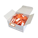 Wedo, 262801800, Portachiavi in plastica, con anello ed etichetta, 100 pezzi Orange