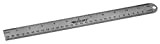 Westcott E-14176 00 Righello in alluminio, infrangibile, 30 cm, scala in cm e pollici, grigio