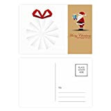 White astract Christmas Origami decorazione Babbo Natale cartoline set di ringraziamento biglietto di ringraziamento, 20 pezzi