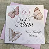 WHITE COTTON CARDS-Album Fotografico Realizzato a Mano, 65 Have a Wonderful Birthday Mum -Biglietto di Auguri per Il 65° Compleanno, ...