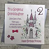 White Cotton Cards XGL4 – 2 grande"To a Gorgeous Granddaughter once a upon a Time 2. Happy Birthday Princess"
