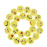 Willingood, 24 gomme a forma di Emoji, per bambini, come regalo di compleanno e giocattolo, 24 gomme per cancellare, diversi ...