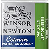 Winsor & Newton 301696 Cotman Colori Acquerello, Viridian, Verde (Sap Green), 1.9x1.6x1.1 cm, 5 unità