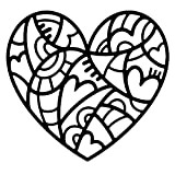 Woodware Clear Singles Stencil Doodle Heart Fustelle da Taglio in Metallo - Taglia su Carta, Cartone, Feltro, Tessuto - Compatibili ...