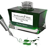Wordsworth and Black Boccetta di inchiostro per penna stilografica (50 ml) Edizione Premium, [Verde da corsa] Inchiostro in bottiglia per ...