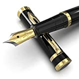 Wordsworth & Black Set di penne stilografiche, Extra Fine Pennino,Include 6 cartucce di inchiostro e convertitore di ricarica di inchiostro, ...