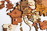 World Flags - Pennarelli in legno (340 pezzi) adesivi posteriori per pollice, mappe, mappe in legno, ufficio