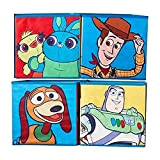 Worlds Apart Toy Story Contenitori a cubo per i Giocattoli dei Bambini, Acacia, Multicolore, 1.25 picometer, 4 unità