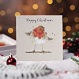 Wrendale Designs Luxury Christmas Card Box Set di 8 carte"Christmas Robinl" Design