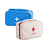 XINGSUI 2 Pezzi Kit di Pronto Soccorso,Mini Kit di Primo Soccorso Portatile,per le emergenze a casa,all'aperto, in campeggio(blu,grigio)