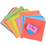 Xinlie Colorati Carta Set di Carta Artigianale Carta Tagliata Tinta Set Carta Assortimento Carta Bifacciale 15 x 15 cm per ...