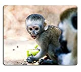 Yanteng 17P12810 creatività di Alta qualità Mousepad Gaming Mouse Pad Grivet Monkey Baby Holding Food Materiale in Gomma Naturale