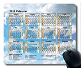 Yanteng Calendario 2019 con tappetini per Le Vacanze Importanti, Tappetino per Mouse, Tappetino per Mouse da Gioco Dipinto con Il ...
