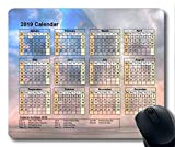 Yanteng Calendario 2019 con tappetini per Le Vacanze Importanti, Tappetino per Mouse, Cielo Stellato Tappetino per Mouse da Gioco