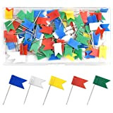 YMWALK Puntine per mappa, 100 pezzi Bandiera colorata Mappa da viaggio Puntine per bandiera Puntine per mappa, Puntine per mappa ...