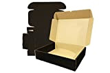 Youmar Solutions - Confezione da 25 scatole in cartone per spedizioni (taglia XL) nere automatizzabili per e-commerce e postale, grande ...