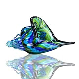 Yu Feng - Ornamento centrotavola in vetro soffiato a mano, a forma di conchiglia, fermacarte (multicolore)