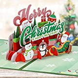 yumcute Pop up cartolina di Natale, cartoline di Natale 3D, miglior regalo per Natale, incontro, carta regalo di Chrisma, buon ...