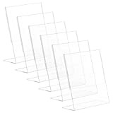 YXHZVON Espositore da Tavolo in Plastica Trasparente A6, 6 Pezzi Espositore Plexiglass Supporto per Poster in Acrilico per Poster, Bancone ...